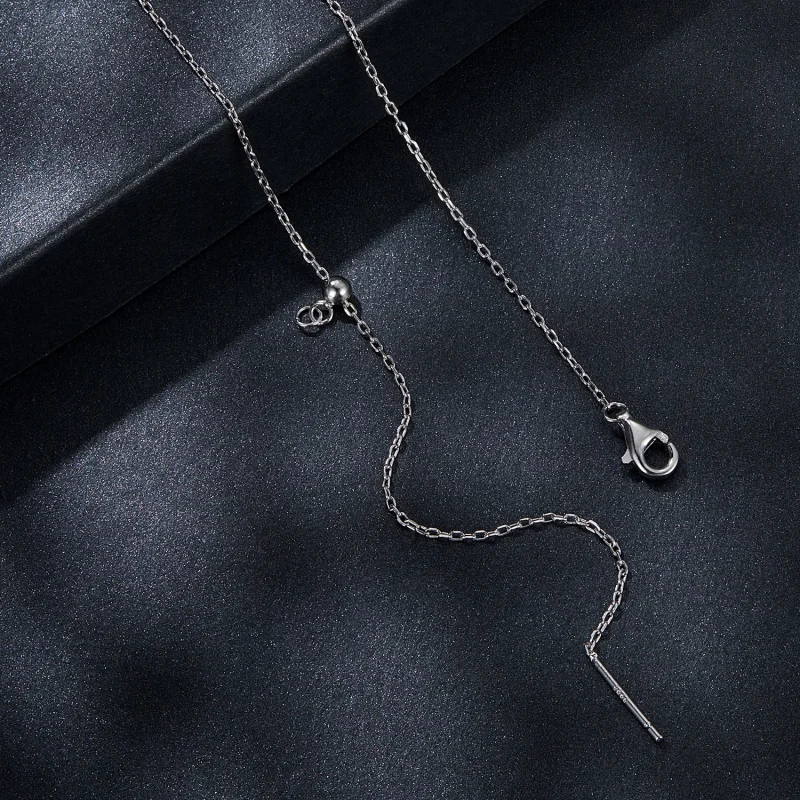 (image for) PANDORA Style 0.5ct Moissanite drop necklace (with one certificate) - MSN037 - View 4