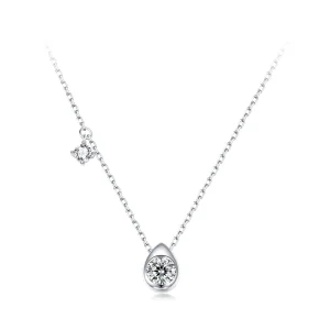 (image for) PANDORA Style 0.5ct Moissanite drop necklace (with one certificate) - MSN037