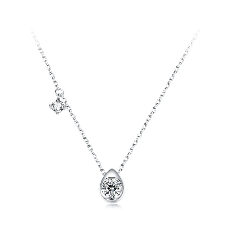 (image for) PANDORA Style 0.5ct Moissanite drop necklace (with one certificate) - MSN037 - Product Image