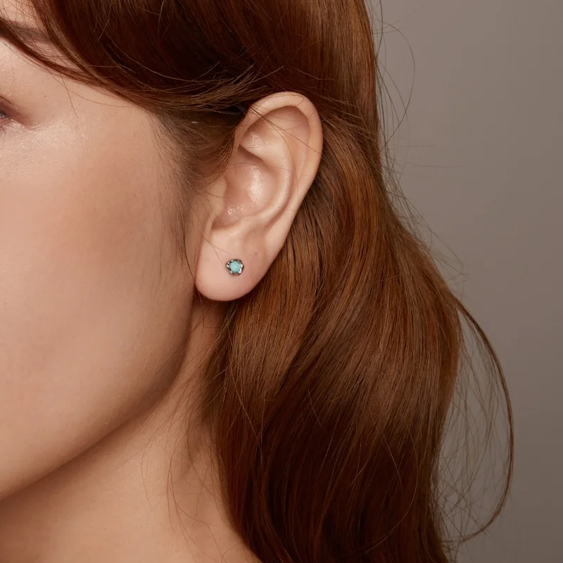 (image for) PANDORA Style Amazonite earrings - BSE1056 - View 9