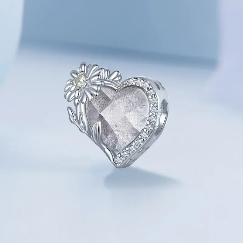 (image for) PANDORA Style April birthstone heart charm - BSC660-4 - View 2