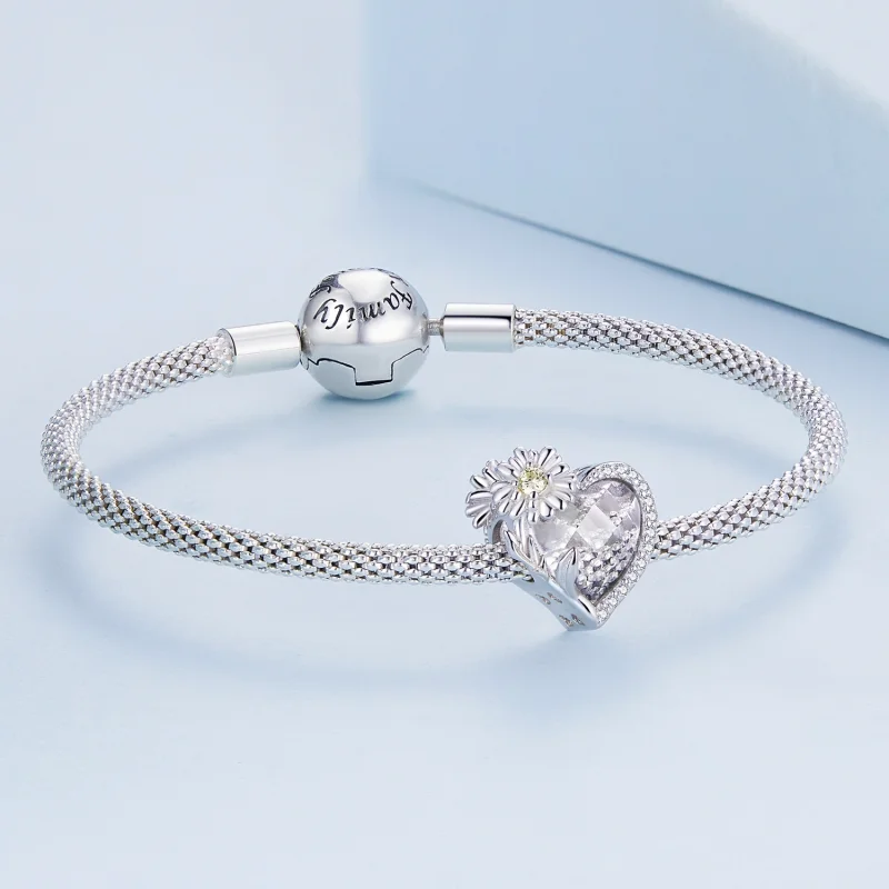 (image for) PANDORA Style April birthstone heart charm - BSC660-4 - View 4