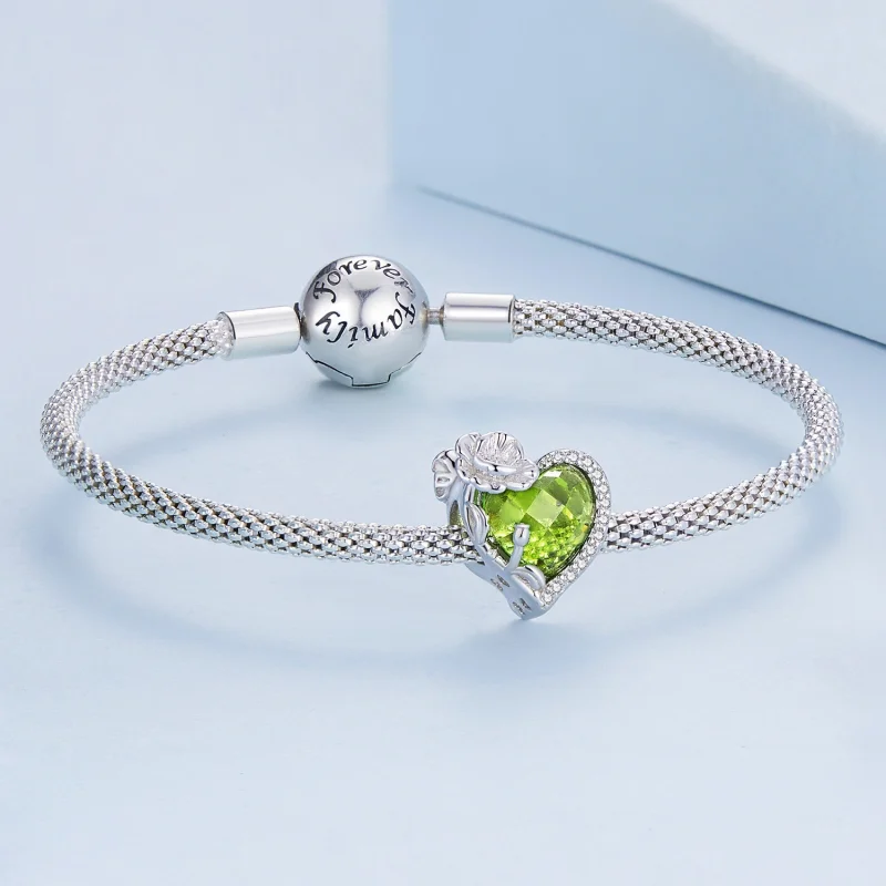 (image for) PANDORA Style August birthstone heart charm - BSC660-8 - View 4