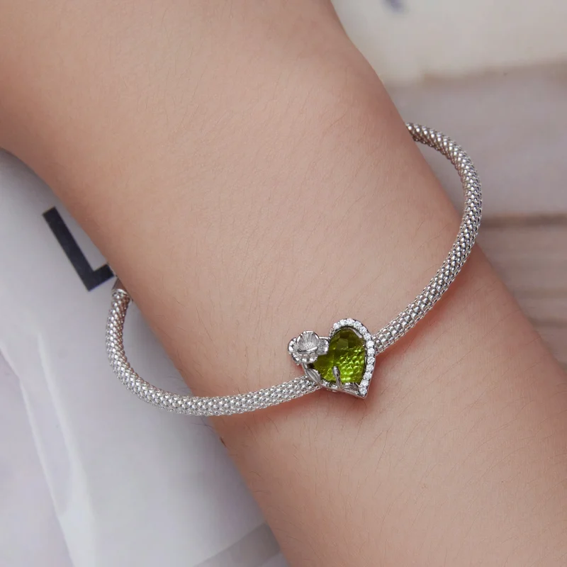 (image for) PANDORA Style August birthstone heart charm - BSC660-8 - View 6