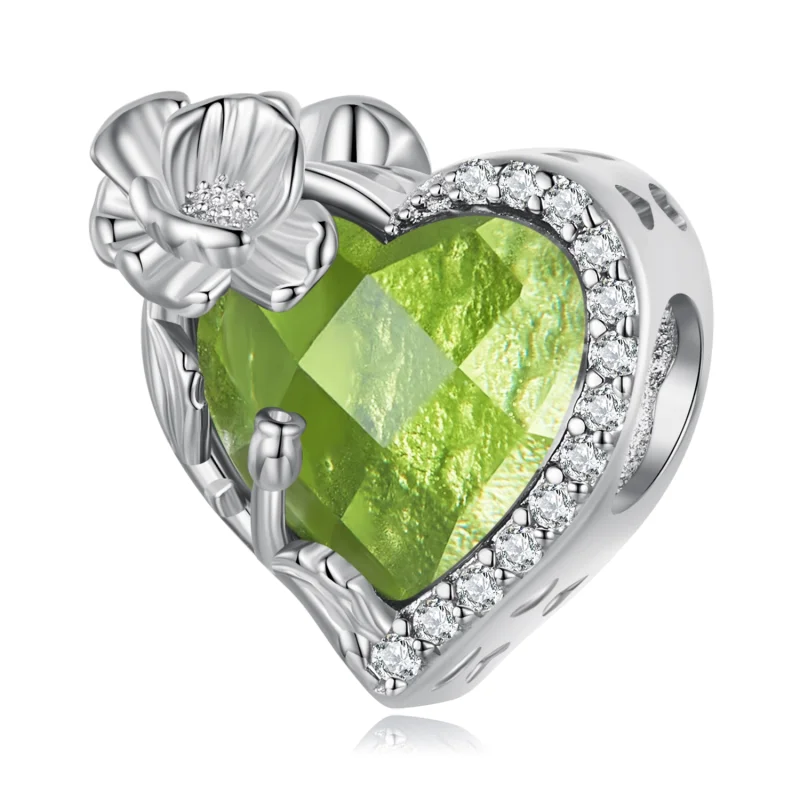 (image for) PANDORA Style August birthstone heart charm - BSC660-8 - Product Image