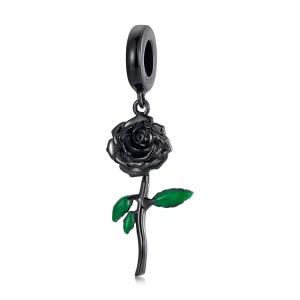 (image for) PANDORA Style Black Rose Pendant - BSC584