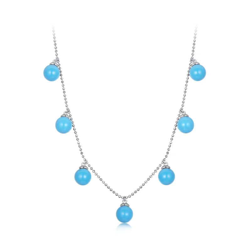 (image for) PANDORA Style Blue turquoise clavicle necklace - BSN405 - Product Image