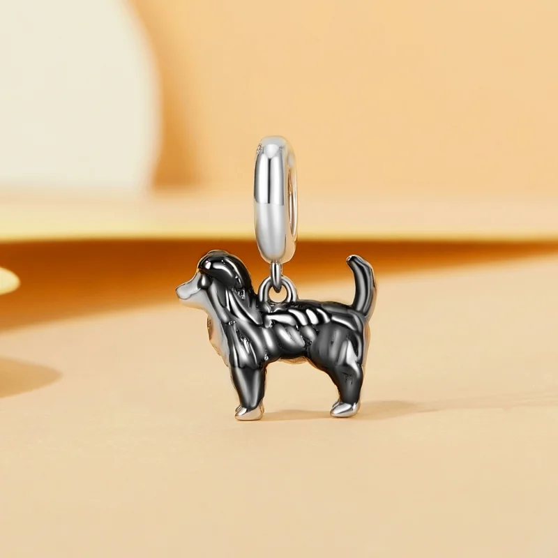 (image for) PANDORA Style Border Collie Pendant - SCC2836 - View 2