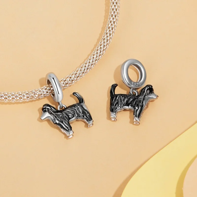 (image for) PANDORA Style Border Collie Pendant - SCC2836 - View 4