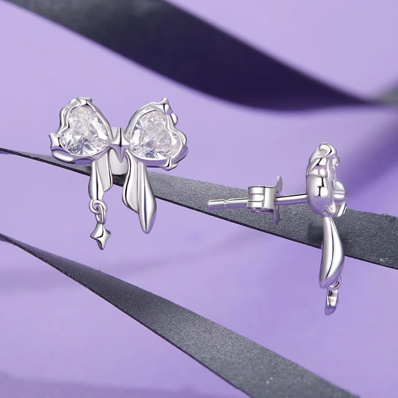 (image for) PANDORA Style Bow Earrings - BSE1061 - View 4