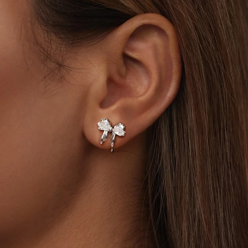 (image for) PANDORA Style Bow Earrings - BSE1061 - View 6