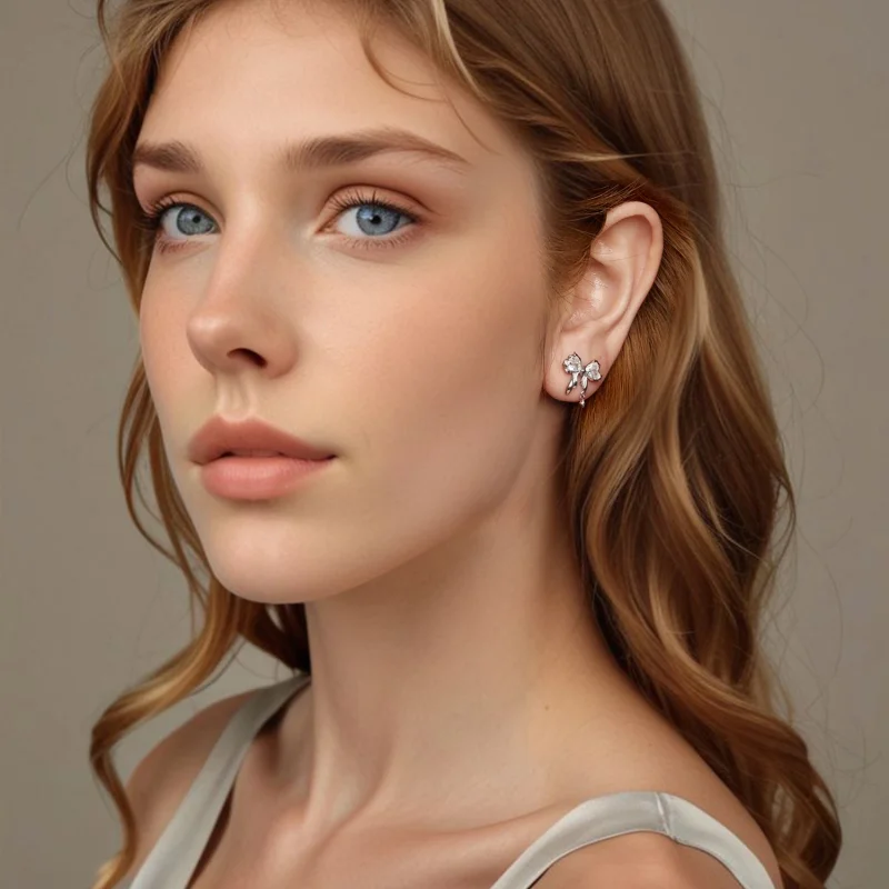 (image for) PANDORA Style Bow Earrings - BSE1061 - View 8