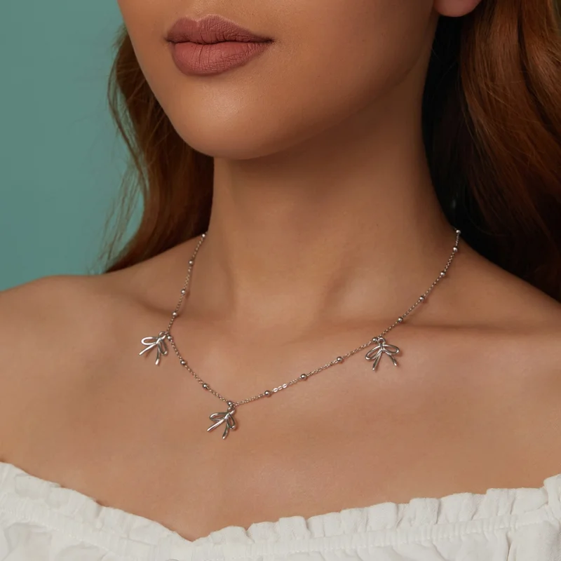 (image for) PANDORA Style Bow necklace - SCN529 - View 9