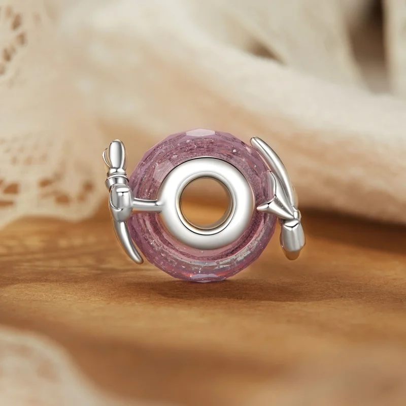 (image for) PANDORA Style Bowknot glass beads - BSC1057 - View 3