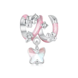 (image for) PANDORA Style Butterfly Love Flower Beads - SCC2828