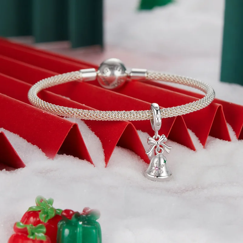 (image for) PANDORA Style Christmas bell pendant - BSC1067 - View 3