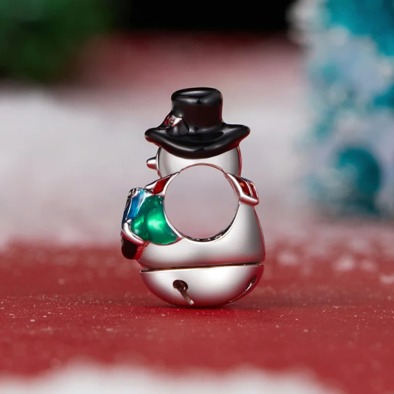 (image for) PANDORA Style Christmas Bell Snowman Beads - SCC2913 - View 3