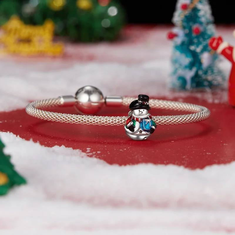 (image for) PANDORA Style Christmas Bell Snowman Beads - SCC2913 - View 5