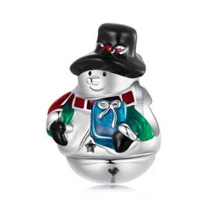 (image for) PANDORA Style Christmas Bell Snowman Beads - SCC2913