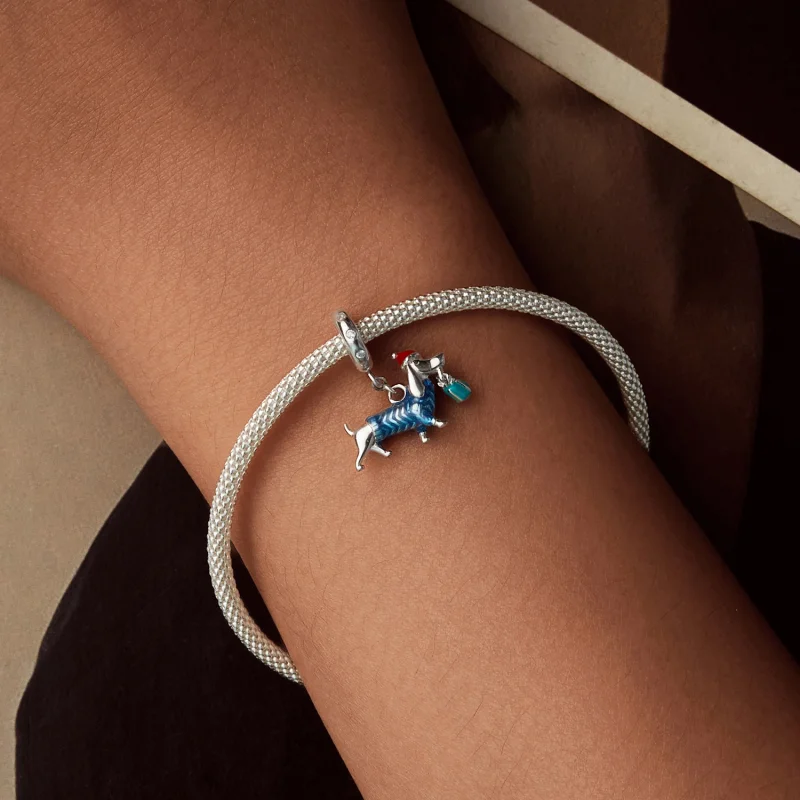 (image for) PANDORA Style Christmas Dachshund Pendant - BSC1069 - View 5