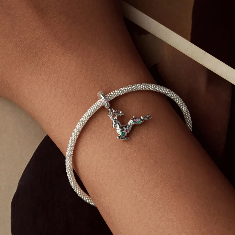 (image for) PANDORA Style Christmas Elk Pendant - BSC1066 - View 5