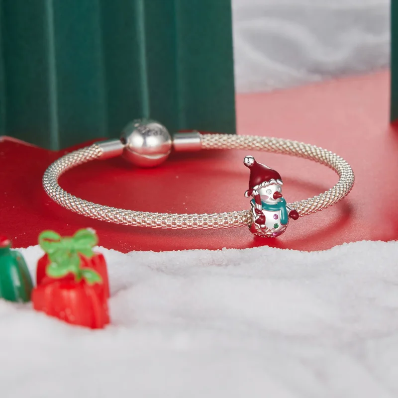 (image for) PANDORA Style Christmas Snowman Beads - BSC1070 - View 5