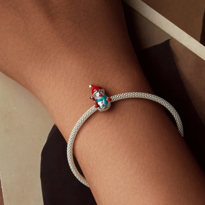 (image for) PANDORA Style Christmas Snowman Beads - BSC1070 - View 6