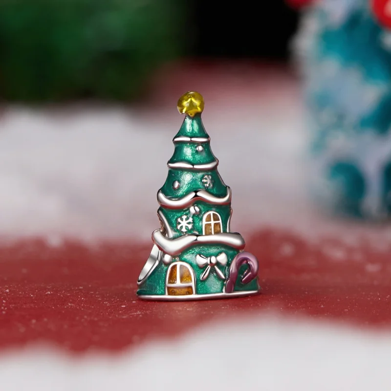 (image for) PANDORA Style Christmas tree house beads - SCC2916 - View 2