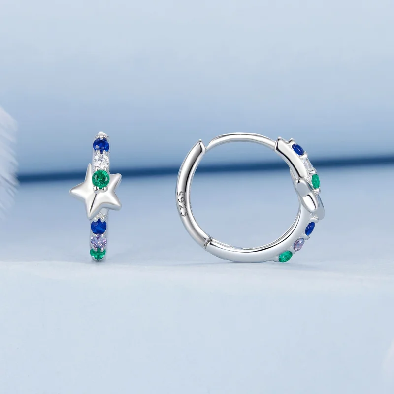 (image for) PANDORA Style Colorful star earrings - BSE1048 - View 2