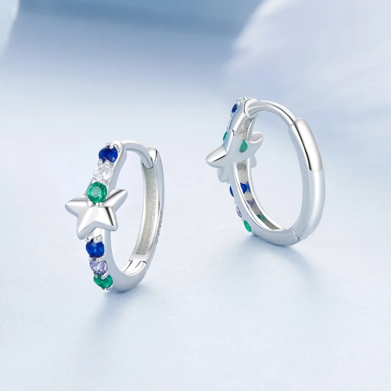 (image for) PANDORA Style Colorful star earrings - BSE1048 - View 3