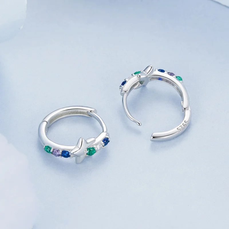 (image for) PANDORA Style Colorful star earrings - BSE1048 - View 4