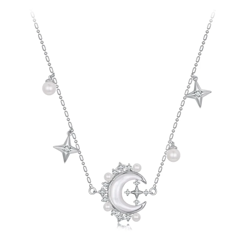 (image for) PANDORA Style Crescent Moon Necklace - YIN115 - Product Image