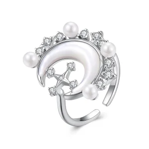 (image for) PANDORA Style Crescent Moon Open Ring - YIR243-E
