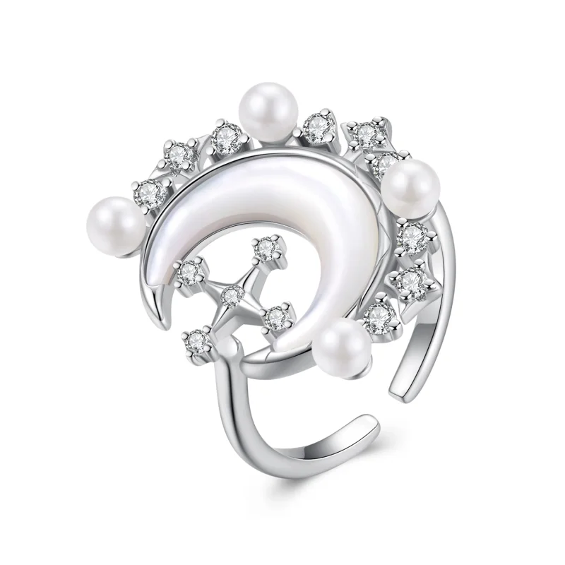 (image for) PANDORA Style Crescent Moon Open Ring - YIR243-E - Product Image
