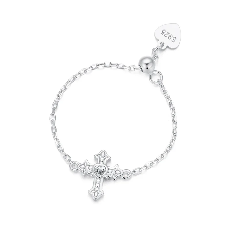 (image for) PANDORA Style Cross chain Open Ring - SCR1053-E - Product Image