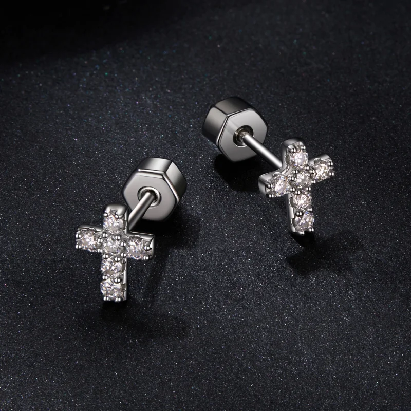 (image for) PANDORA Style Cross earrings (one certificate) - MSE070 - View 3