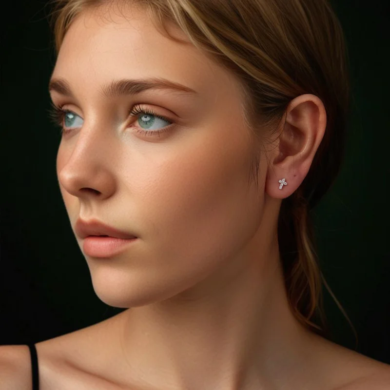 (image for) PANDORA Style Cross earrings (one certificate) - MSE070 - View 7