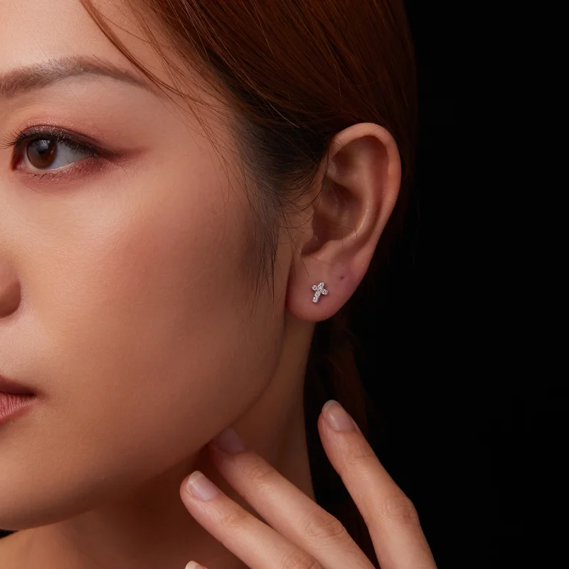 (image for) PANDORA Style Cross earrings (one certificate) - MSE070 - View 9