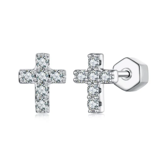 (image for) PANDORA Style Cross earrings (one certificate) - MSE070
