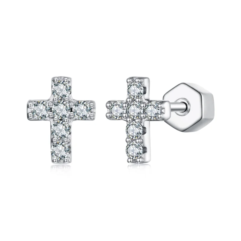 (image for) PANDORA Style Cross earrings (one certificate) - MSE070 - Product Image