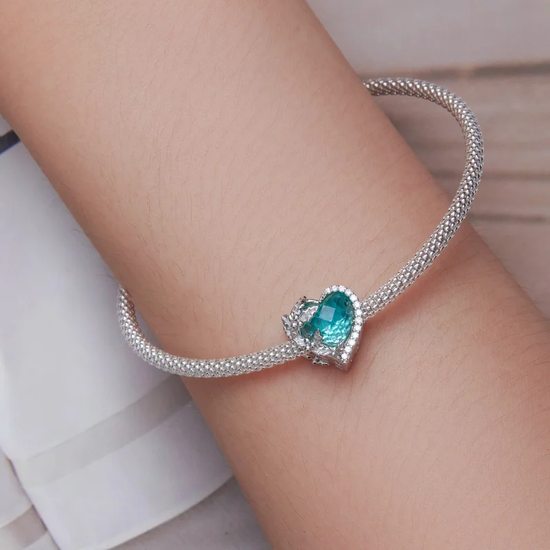 (image for) PANDORA Style December birthstone heart charm - BSC660-12 - View 6