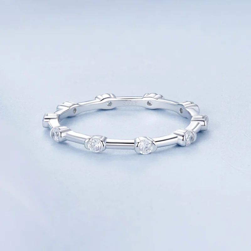 (image for) Pandora Style Elegant Small Solitaire Ring - BSR576 - View 3