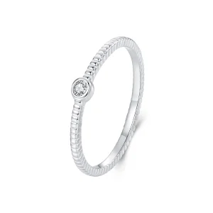 Pandora Style Elegant Small Solitaire Ring - BSR577 (image for) Pandora Style Elegant Small Solitaire Ring - BSR577