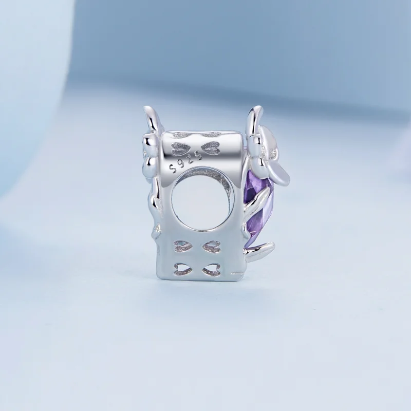 (image for) PANDORA Style February birthstone heart charm - BSC660-2 - View 3