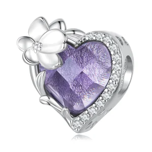 (image for) PANDORA Style February birthstone heart charm - BSC660-2