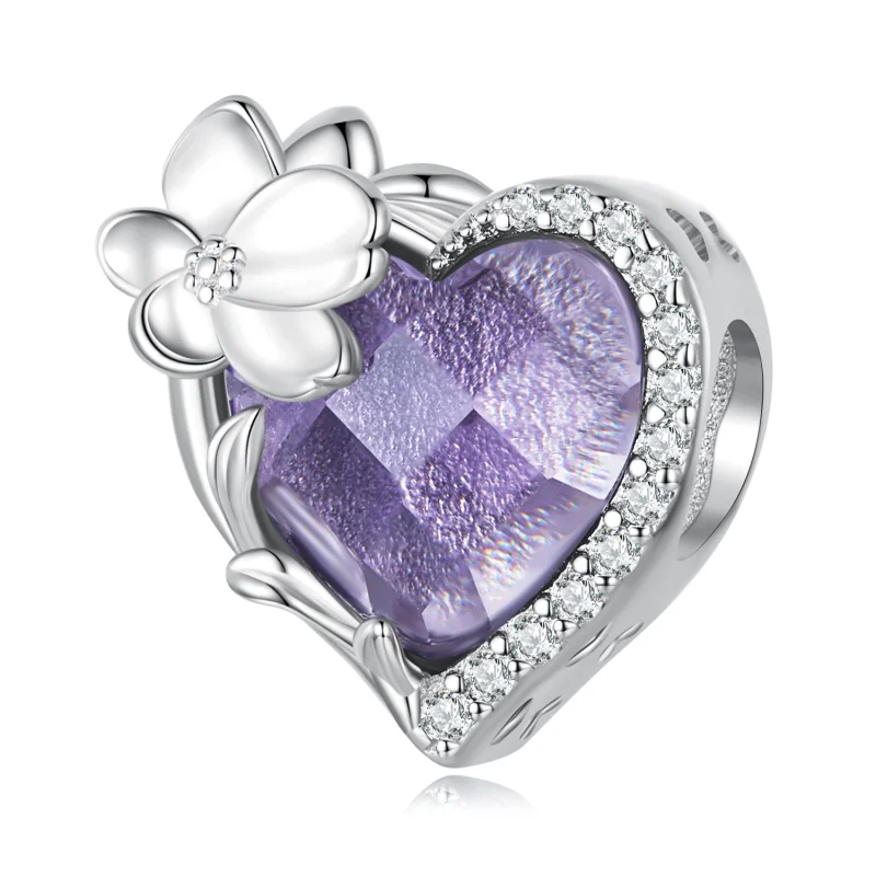 (image for) PANDORA Style February birthstone heart charm - BSC660-2 - Product Image