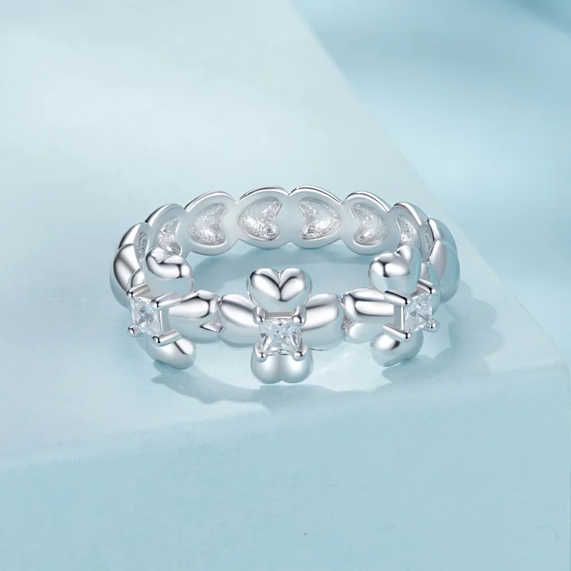 (image for) PANDORA Style Four Leaf Clover Ring - SCR1045 - View 3