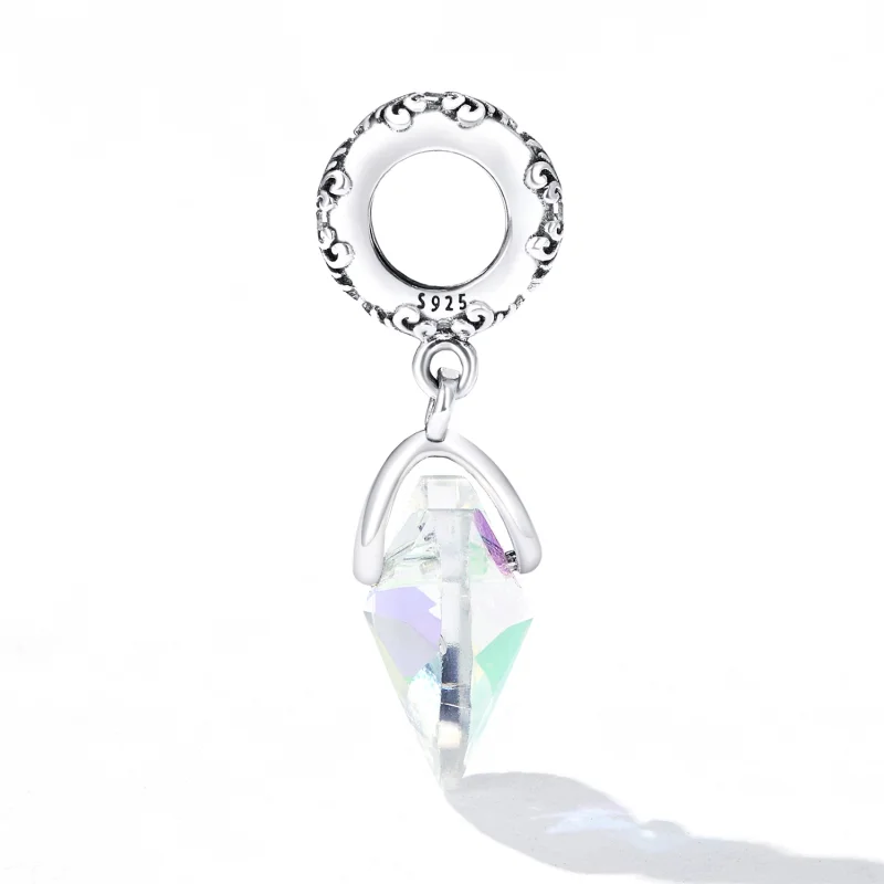 (image for) PANDORA Style Glass Heart Dangle - BSC602 - View 3