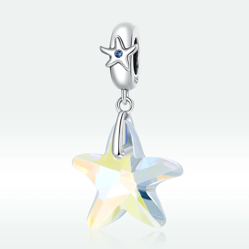 (image for) PANDORA Style Glass starfish Dangle - BSC599 - View 3