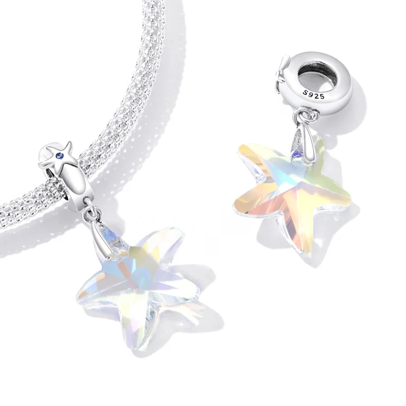 (image for) PANDORA Style Glass starfish Dangle - BSC599 - View 4